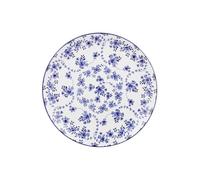 JEU DE 4 ASSIETTES PLATES HANAMI 26,5 CM DÉCORATION BLEU