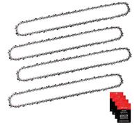 Jeu de 4 chaînes de scie, longueur 50 cm, épaisseur 1,5 mm, 76 maillons
