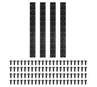 Jeu de 4 charnières pour piano, en acier inoxydable 304, dimensions 500 x 50 x 1,2 mm, couleur noire