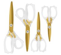 Jeu de 4 couteaux à beurre en acrylique, marque Titan, ergonomiques, de couleur dorée