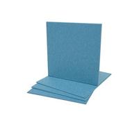 jeu de 4 panneaux muraux acoustiques HWC-L52, panneaux muraux acoustiques, insonorisant 1qm surface 50x50cm ~ bleu