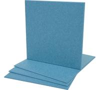 jeu de 4 panneaux muraux acoustiques HWC-L52, panneaux muraux acoustiques, insonorisant 1qm surface 50x50cm ~ bleu