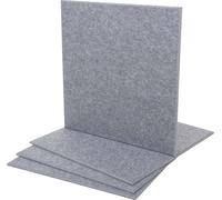 jeu de 4 panneaux muraux acoustiques HWC-L52, panneaux muraux acoustiques, insonorisant 1qm surface 50x50cm ~ gris