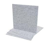 jeu de 4 panneaux muraux acoustiques HWC-L52, panneaux muraux acoustiques, insonorisant 1qm surface 50x50cm ~ gris clair