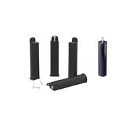 Jeu de 4 pieds 22 cm noirs + pied central pour cadre à lattes - PLAST -