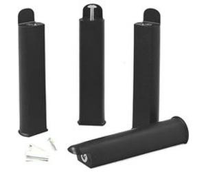 Jeu de 4 pieds 22 cm noirs pour cadre à lattes - PLAST - ALTOBUY Noir G