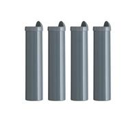 Jeu de 4 Pieds H22cm Gris pour Cadre à Lattes - TITANIUM -