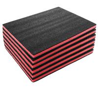 Jeu de 4 plaques en mousse, dimensions 40x33x5 cm, en mousse PE, de couleur noire et rouge
