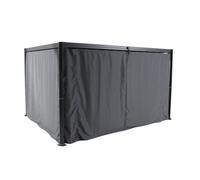 Rideaux pour pergola BELIZE Ardoise 4 x 3 m - L. 214 H. 330 cm Polyester Hespéride