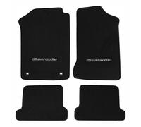Jeu de 4 tapis de sol Ronsdorf luxe noirs avec inscription "CORRADO"