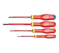 FACOM Coffret de 4 Tournevis Protwist Isolés 1000V, Set de 2 Tournevis Fente + 2 Prozidriv - Set d'Outillage Traité Thermiquement - At4Vepb