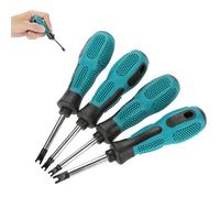 Jeu de 4 tournevis magnétiques de type fourche en U, outil à main multifonctionnel en acier au chrome vanadium CRV, tournevis de type U pour vis tenaces, poignée en PP