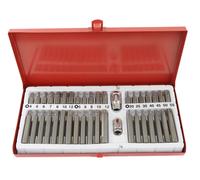 Jeu de 40 Torx cannelés hexagonaux Tx-Star mécaniciens entraînements 3/8 et 1/2