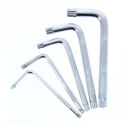 jeu de 5 clés coudées XZN - PRECISION STEEL - 12 Pans mâles - 5-6-8-10-12 - Acier au chrome-vanadium