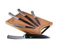 Jeu de 5 Couteaux de Cuisine Professionnel Acier inox, Chef, Planche à Découpe