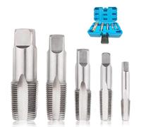 Jeu de 5 Filières de Detaupeur Tarauds Peigne Filetage Acier au Carbone Reparation Filetage en Acier au Carbone de Haute Qualité (Avec Étui de Rangement) - 1/8", 1/4", 3/8", 1/2", 3/4"