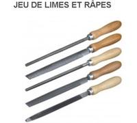 Jeu de 5 Lime Rapes bâtardes : 1/2 ronde + ronde