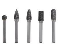 Jeu de 5 meules rotatives en carbure de tungstène, avec un arbre de 6 mm et une tête de 10 mm