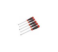 SAM Outillage - Jeu de 5 tournevis fente S1 TMJ5 - Bi-matière, lame ronde