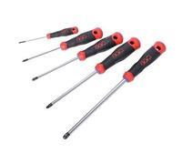 Jeu de 5 tournevis S1 Pozidriv® à lame ronde et manche bi-matière SAM OUTILLAGE