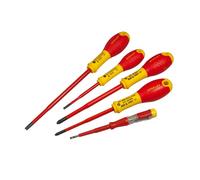 Stanley Jeu de 5 tournevis électricien Slim XTHT0-62692 isolés 1000V + testeur