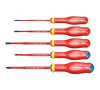 Jeu de 5 tournevis slim isolés empreinte fente et pozidriv - ATD.J5TVE FACOM