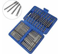 Jeu de 50 embouts de tournevis longs, 49 pièces, 75 mm, Cr-V + 1 porte-embouts magnétique avec boîte de rangement