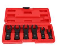 Jeu de 6 clés à ergot, entraînement 1/2" et 3/8", douilles à 6 pans, tête flexible à 180°, pour conduites de carburant : 12 mm, 14 mm, 16 mm, 17 mm, 18 mm, 19 mm