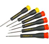 Jeu de 6 Micro Tournevis STANLEY, 4 Fente, 2 Phillips, Lame Acier Chrome Vanadium Nickelée, STHT0-62631