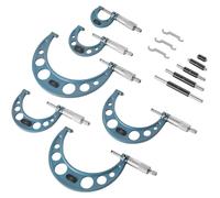 Jeu de 6 micromètres, comprenant les plages de mesure 0-1/1-2/2-3/3-4/4-5/5-6 pouces. Micromètres extérieurs de précision pour usinage, outils professionnels pour mécaniciens, avec étui de protection,