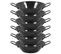Jeu de 6 mini-poêles à paella, 16 cm, émaillées, antiadhésives