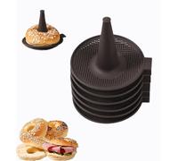 Jeu de 6 moules en silicone pour bagels, beignets, muffins et gâteaux, réutilisables