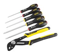 Jeu de 6 Outils - STANLEY FATMAX - FMHT0-62639 - Pince Multiprise À Verrouillage 250 mm + Tournevis Electricien + Phillips