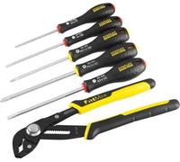 Jeu de 6 Outils Stanley Fatmax, Pince Multiprise Verrouillage 250 mm, Tournevis Electricien, Tournevis Phillips
