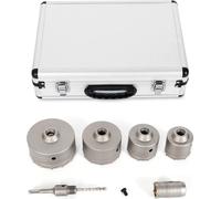 Jeu de 6 scies cloches pour béton - Couronnes SDS Plus - 40/68/80/100/110/120 mm - Pour murs/maçonnerie - Pour marteau perforateur - Argent