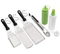 Jeu de 6 spatules en métal – Qualité professionnelle pour barbecue et plaque de cuisson