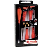 Jeu de 6 tournevis Fente et Pozidriv - 4 Fente + 2 Pozidriv MOB
