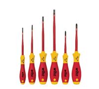 Jeu de 6 tournevis Softfinish Slimfix électricien Fente Phillips - WIHA - 35389