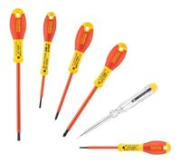 Jeu de 6 Tournevis - STANLEY FATMAX - 0-65-443 - Isolés 1000V - Electricien + Pozidriv + Testeur