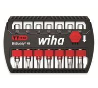 Jeu de 7 embouts BitBuddy TY PZ-Torx 49mm WIHA + attache-ceinture - 42118
