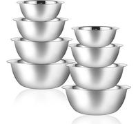 Jeu de 8 casseroles en acier inoxydable – 0,9 l / 1,6 l / 2 l / 2,6 l – Idéales pour la cuisson et le service