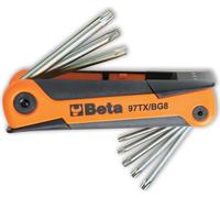 Jeu de 8 clés mâles coudées Beta à profil Torx