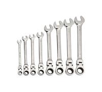 Jeu de 8 clés mixtes à cliquet articulées en mm - SAM OUTILLAGE - 50-CTJ8