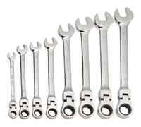 SAM Outillage Jeu de 8 clés mixtes 50-CTJ8 à cliquet articulées ultra-maniables 8-19 mm