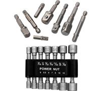 Jeu de 8 griffes centrales avec adaptateur de 14 pièces pour griffes centrales, jeu de griffes centrales 1/4 pouce pour la réparation automobile