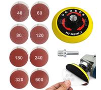 Jeu de 80 disques de ponçage de 125 mm pour meuleuses d'angle, avec support à velcro