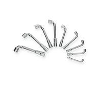 Jeu de 9 clés à pipe débouchées 6 x 12 pans de 8 à 19mm - - 213090