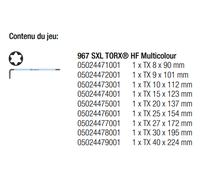 Jeu de 9 clés coudées TORX WERA HF de 8 à 40 TX - 05024470001