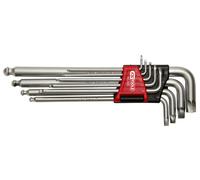 Jeu de 9 clés mâles 6 pans, tête sphérique + vis abimées - KSTOOLS - 151.2800