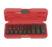 Jeu de 9 douilles TORX femelles à choc KSTOOLS - E10-E11-E12-E14-E16-E18-E20-E24 en acier